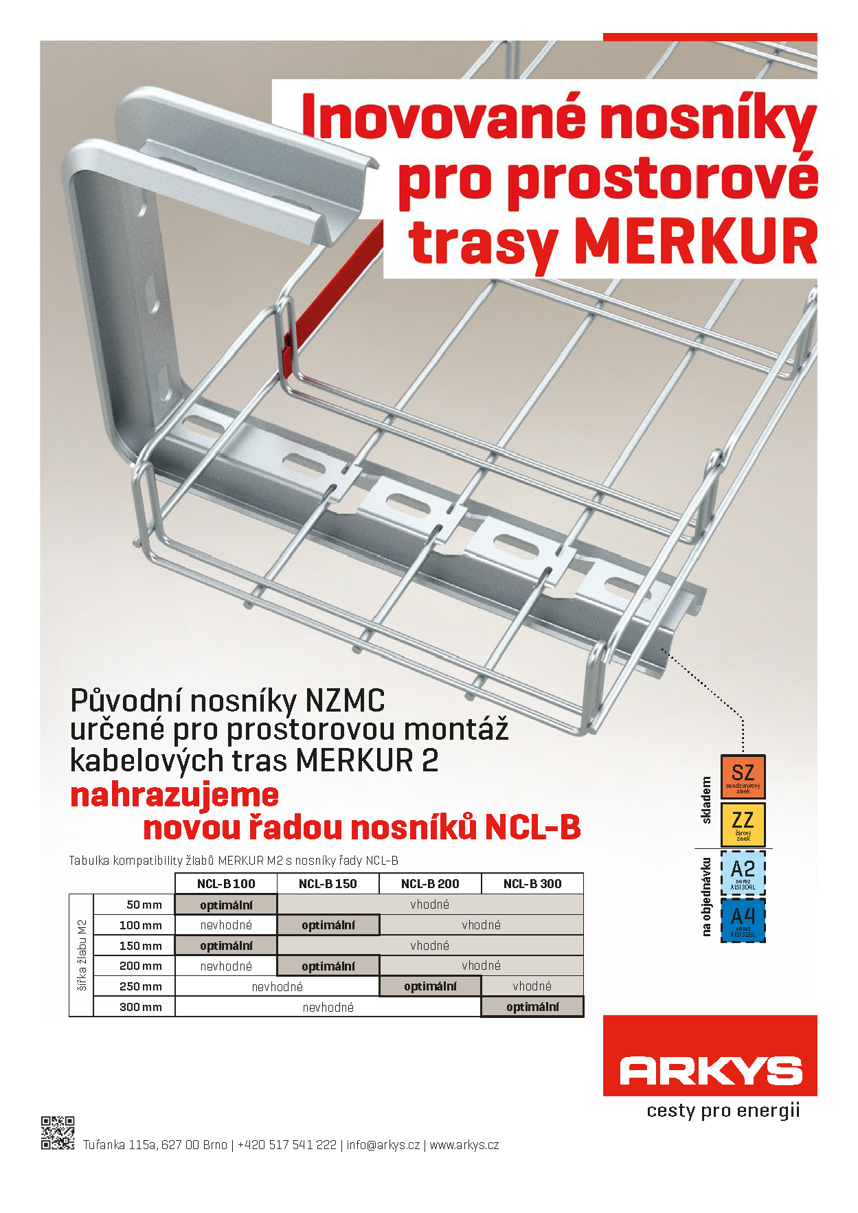 Nosník pro prostorové trasy NCLB